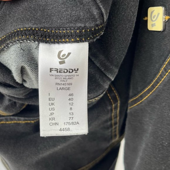 Freddy WR Up Distressed Skinny Jeans Butt Lift Zip Stretch Cotton Black- size 8 - Picture 5 of 9